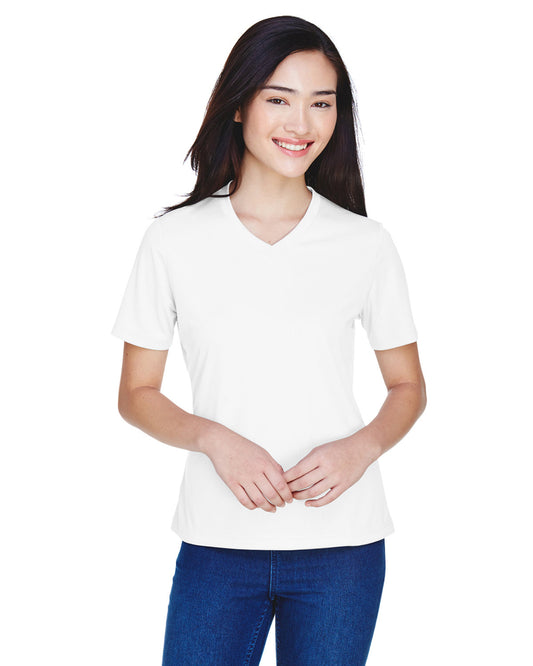 V Neck 100% Poly tee