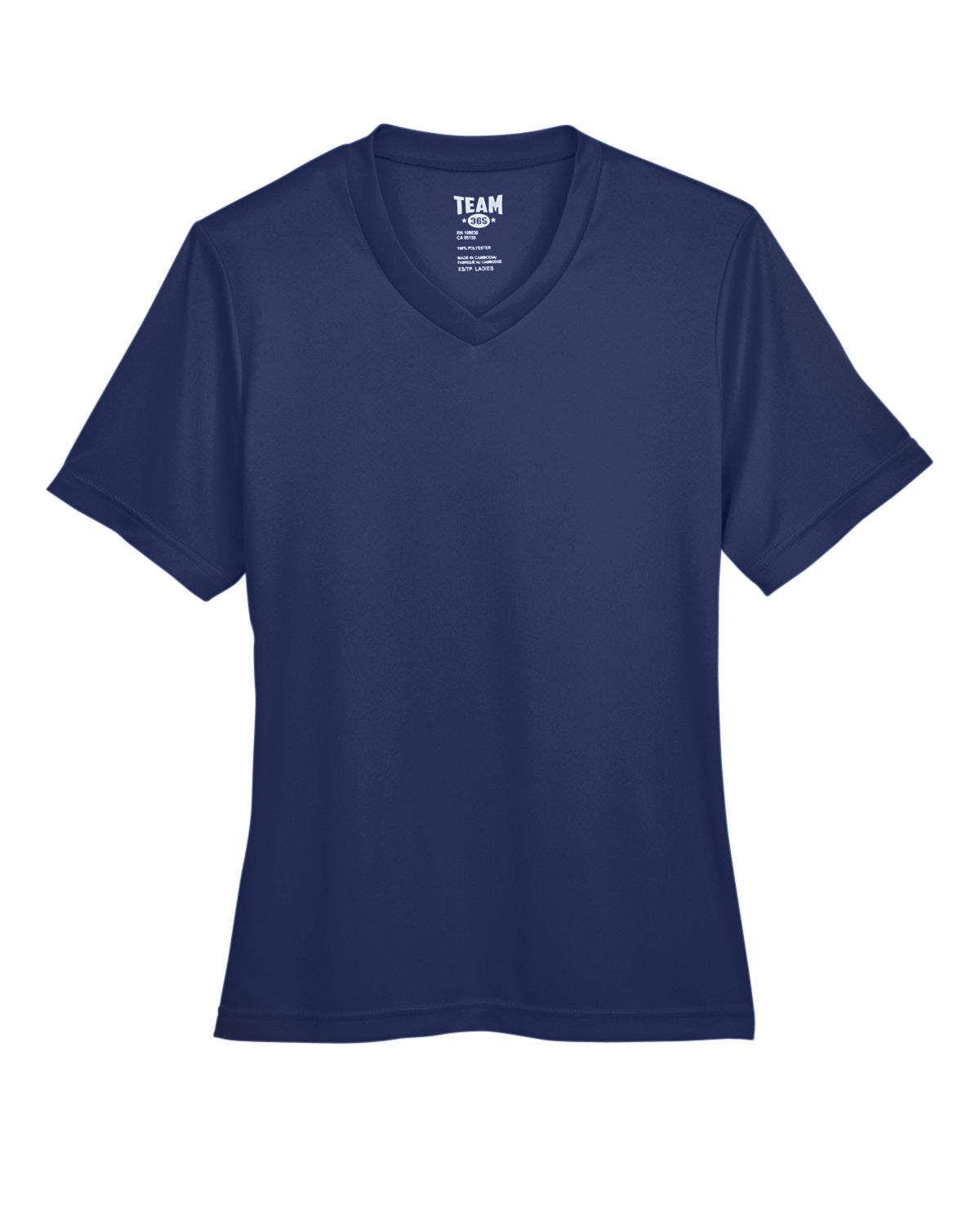 V Neck 100% Poly tee