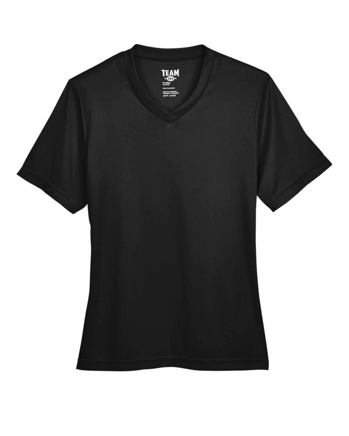 V Neck 100% Poly tee