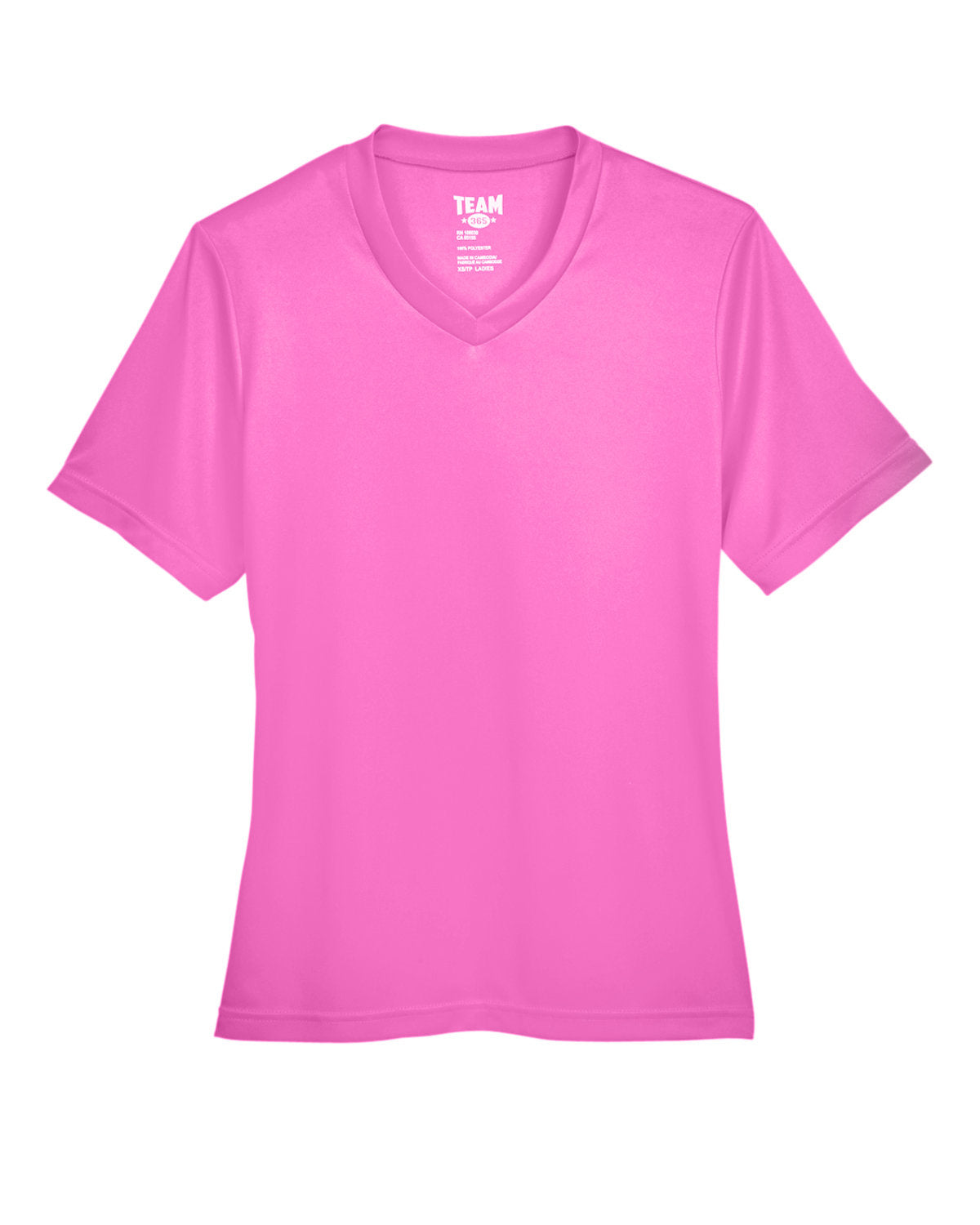 V Neck 100% Poly tee