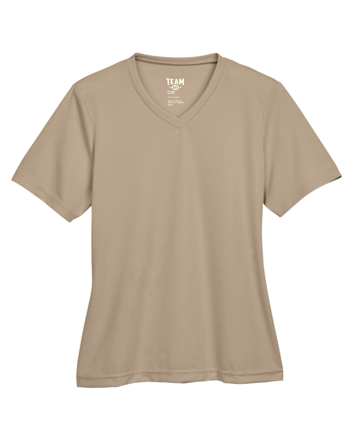 V Neck 100% Poly tee