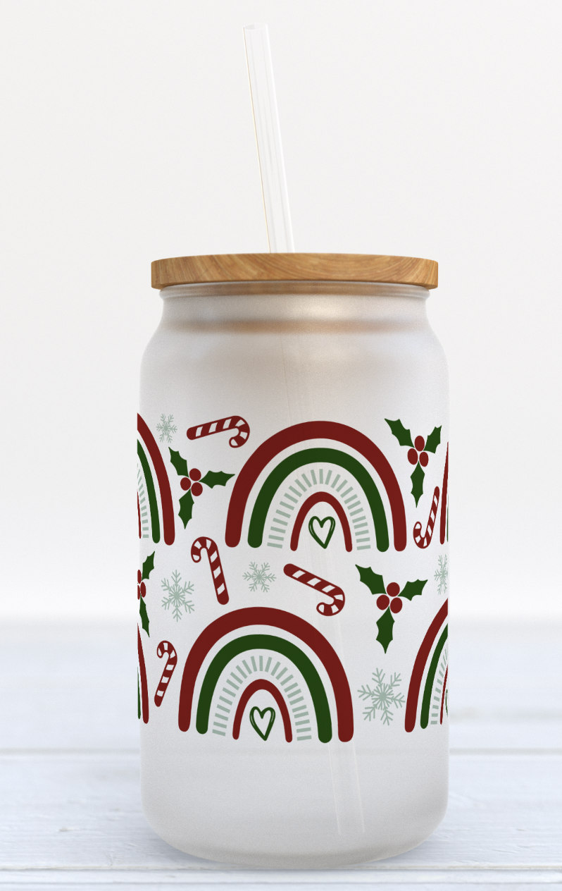 Christmas Candy Glass Can