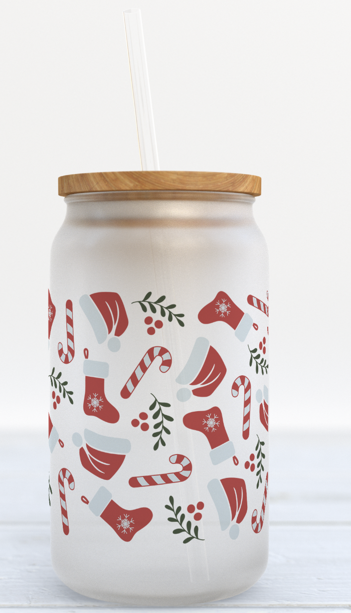 Christmas Candy Glass Can